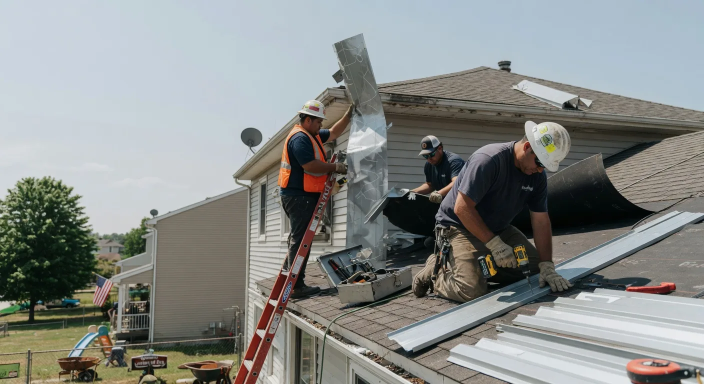 Storm Damage Metal Roof Repair in Clay Center, OH